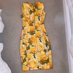 Calvin Klein yellow flower dress